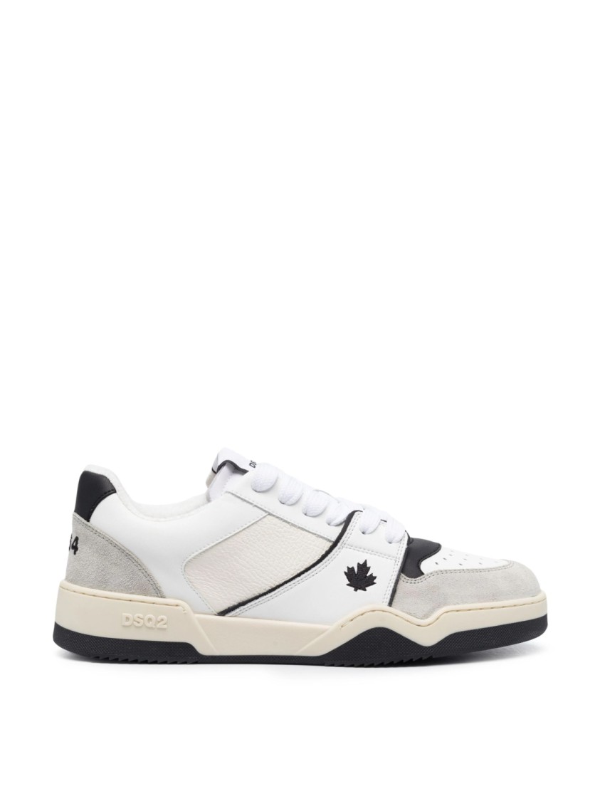 Dsquared2 Spiker Leaf Logo Sneakers In White