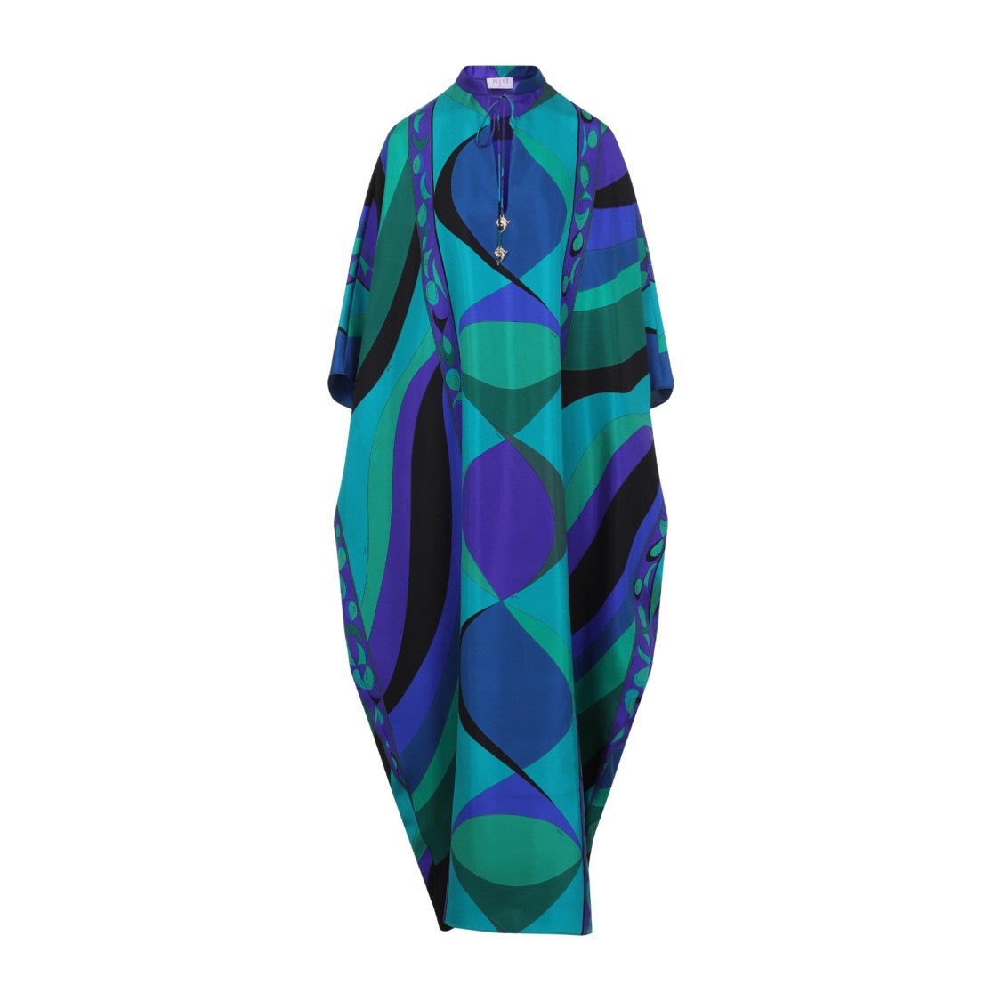 Pucci Pesci Print Maxi Kaftan In Blue