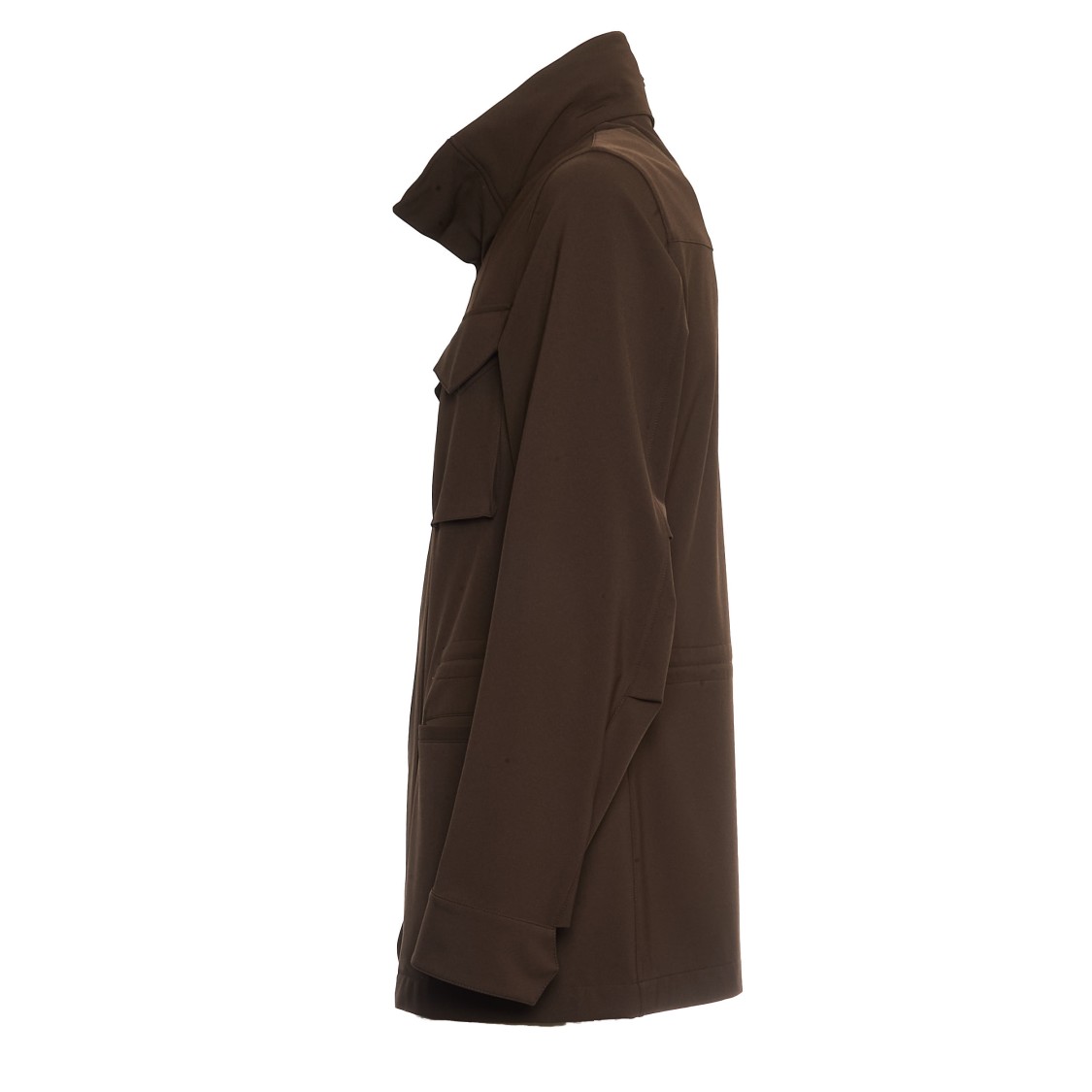 Montecore Dark Brown Field Jacket With Removable Hood