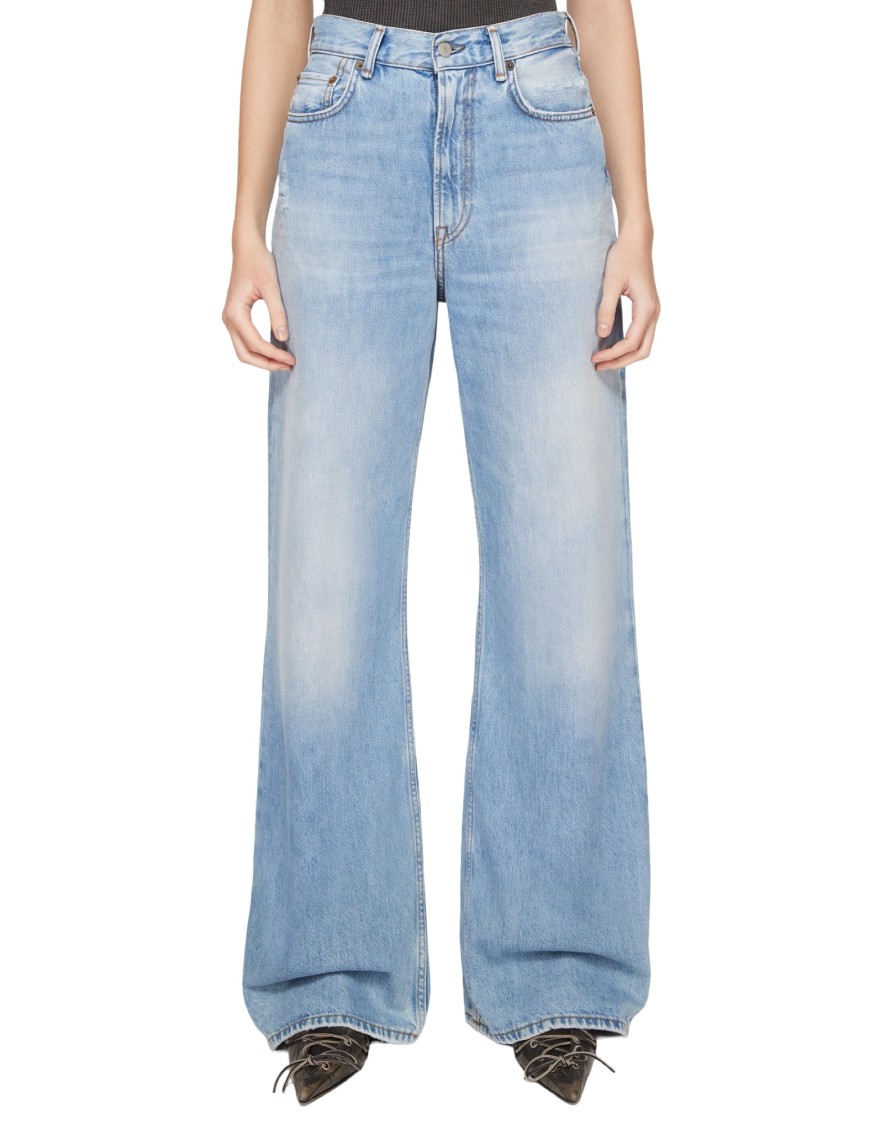 Acne Studios Light Blue Vintage Wide-leg Jeans In Blue