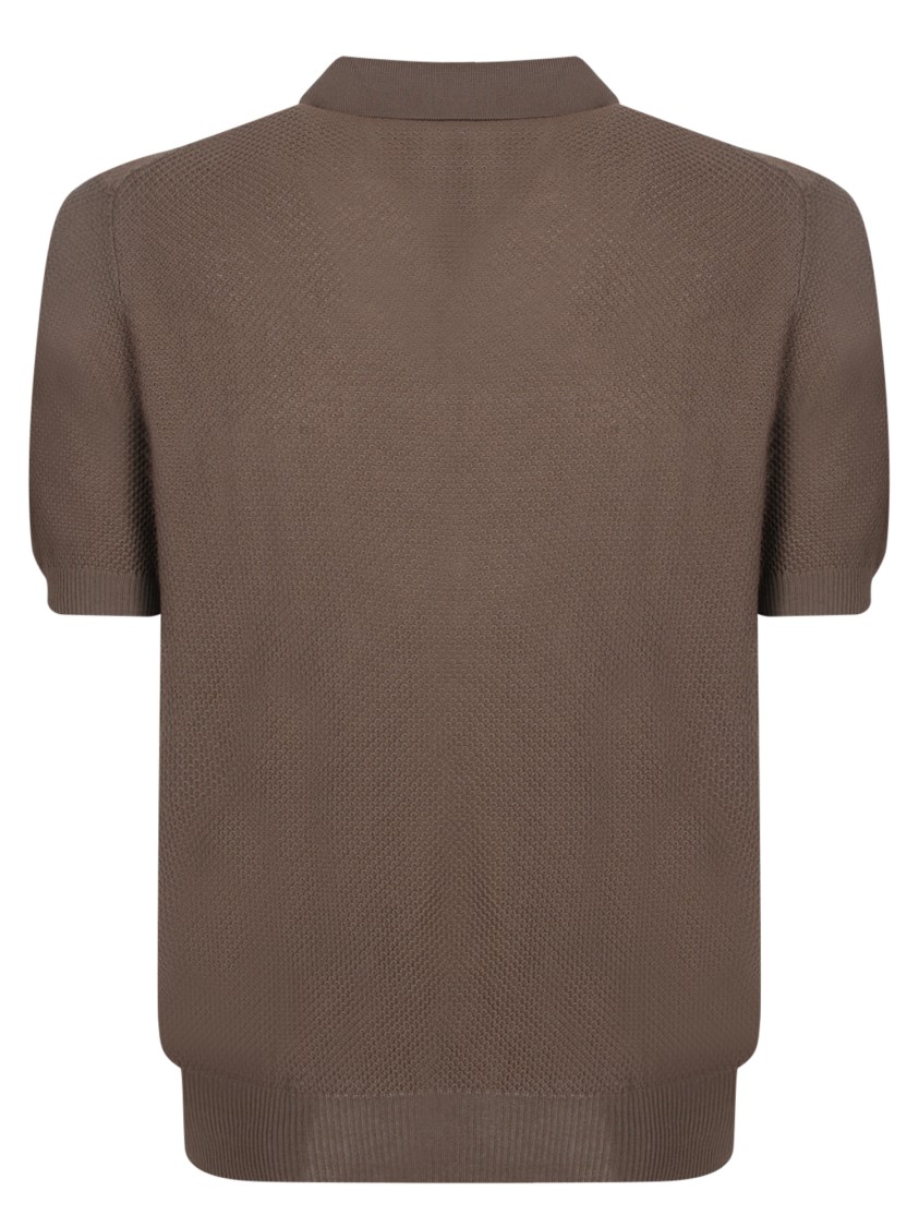 Shop Tagliatore Classic Brown Polo T-shirt