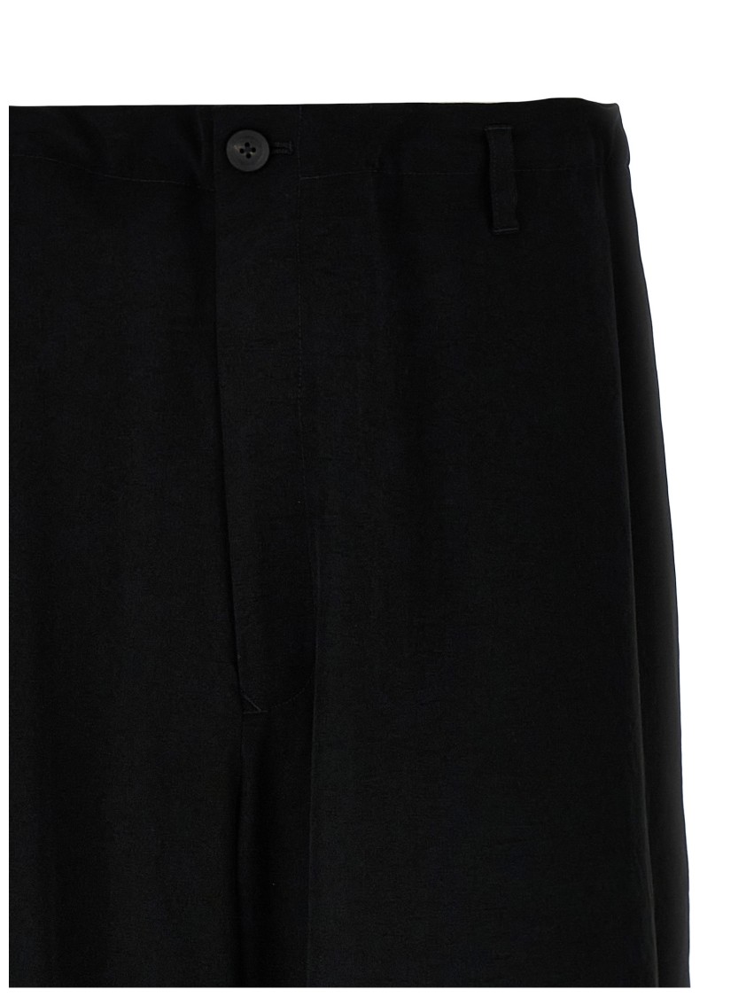 Yohji Yamamoto Ta Tuxedo Cut-out Detail Pants Black In Black