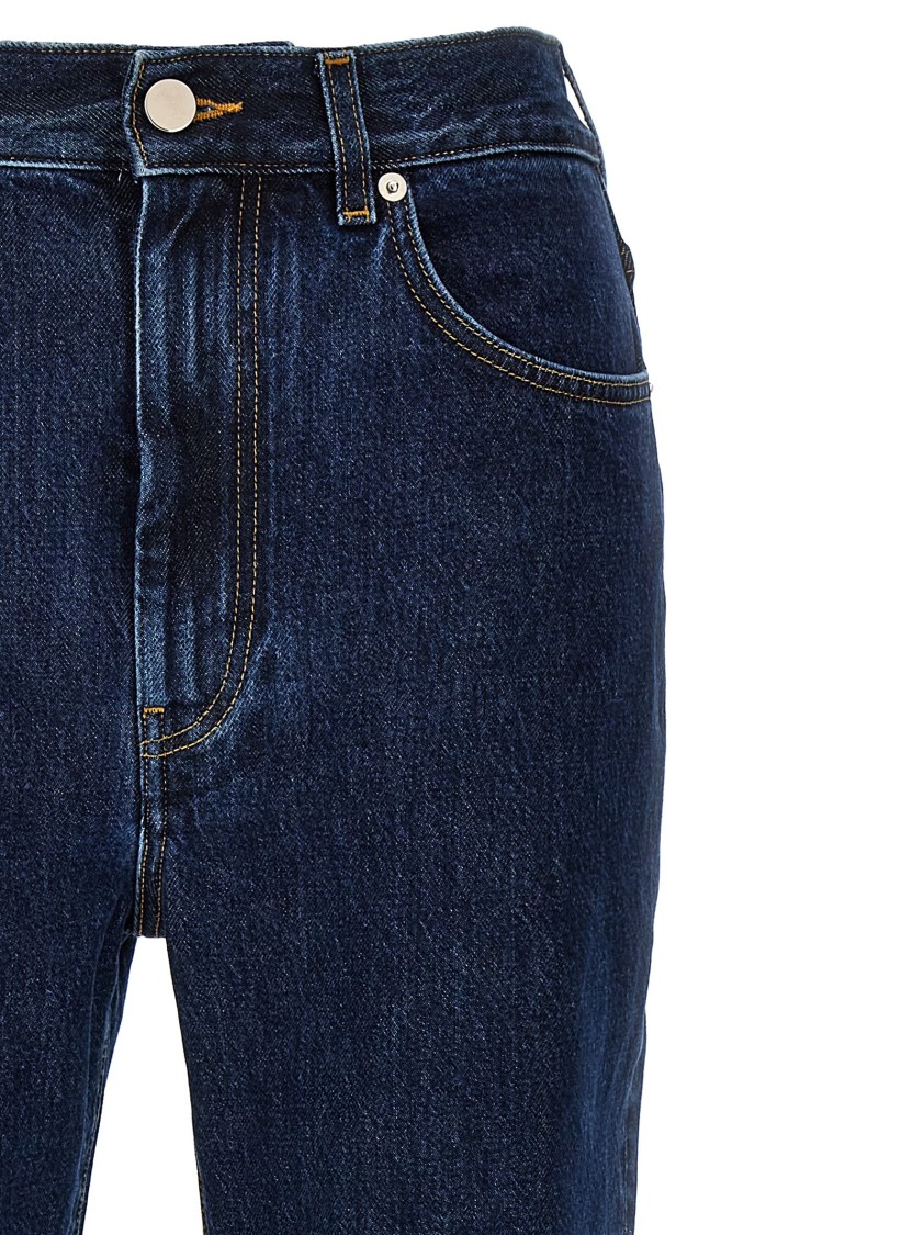 Loulou Studio Classic Wular Denim Jeans In Blue