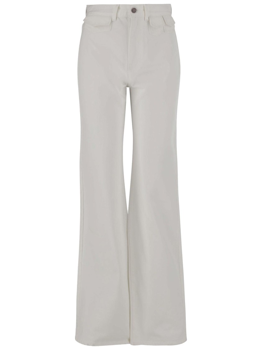 Chloé High Waist Cotton Flare Jeans