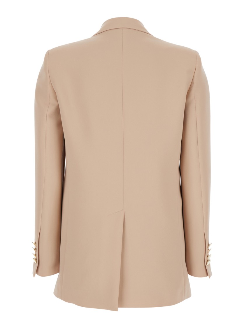 PLAIN PLAIN BEIGE DOUBLE-BREASTED JACKET