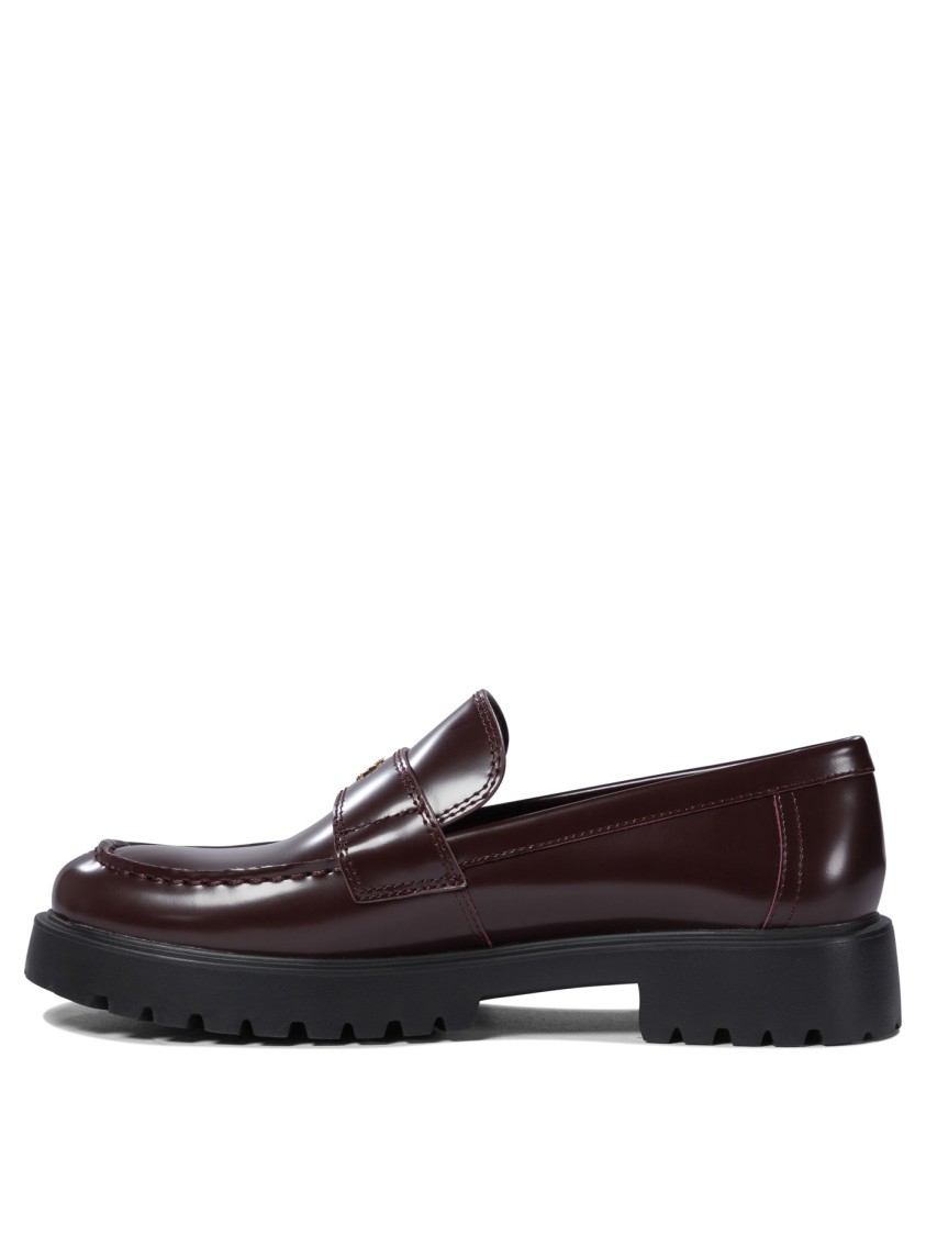 Tory Burch Glossy Finish Loafers Crafted In Black