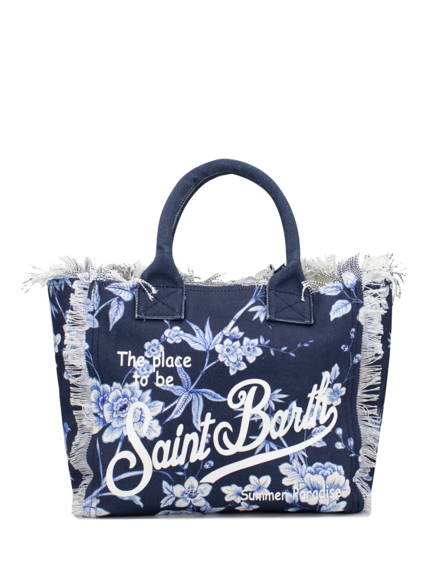 Mc2 Saint Barth Spacious Cotton Canvas Handbag