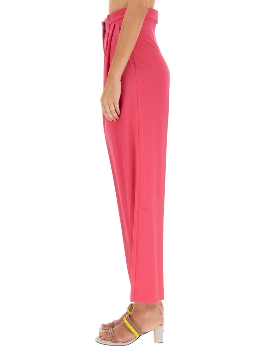 Alysi Pleat Detailed Straight-leg Trousers In Pink