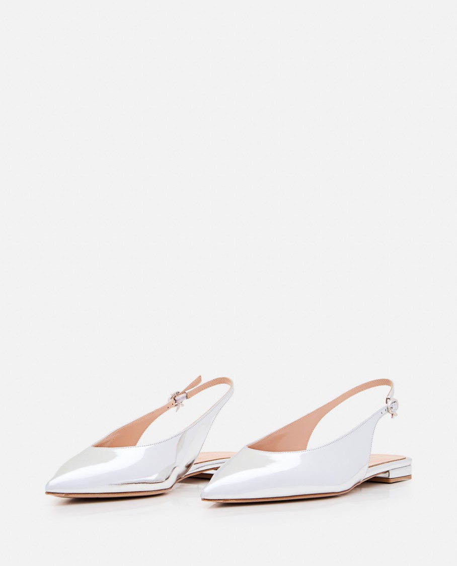 Shop Gianvito Rossi G95546 Slingback In White