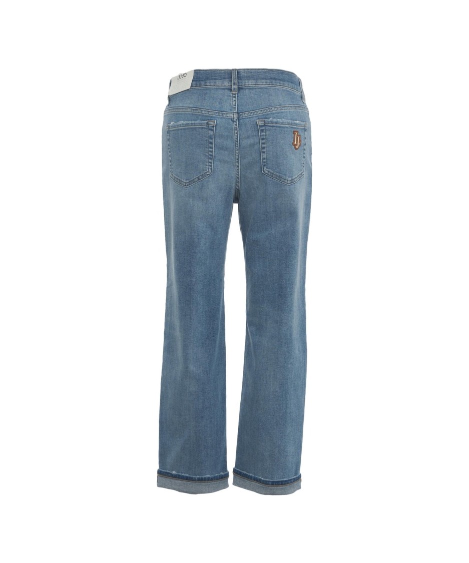 Liu •jo Liu Jo Relaxed-fit Low-waist Boyfriend Jeans With Distressed Detailing In Blue
