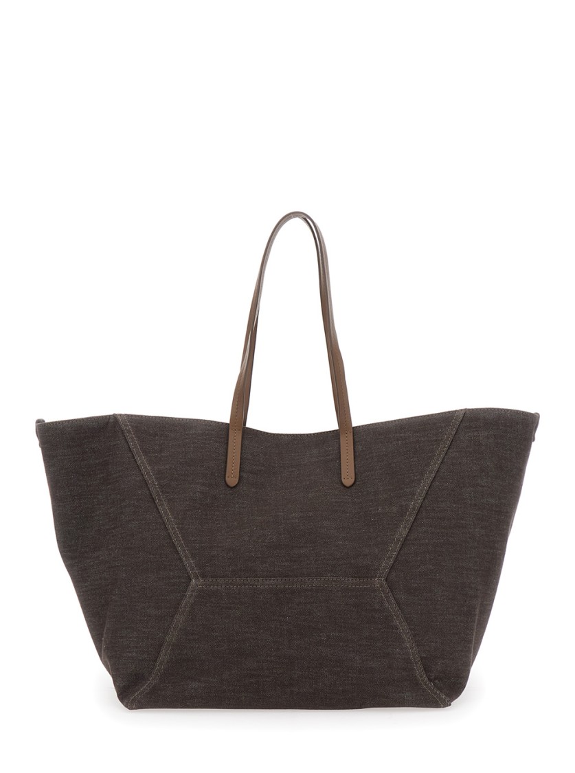 Brunello Cucinelli Geometric Structured Tote