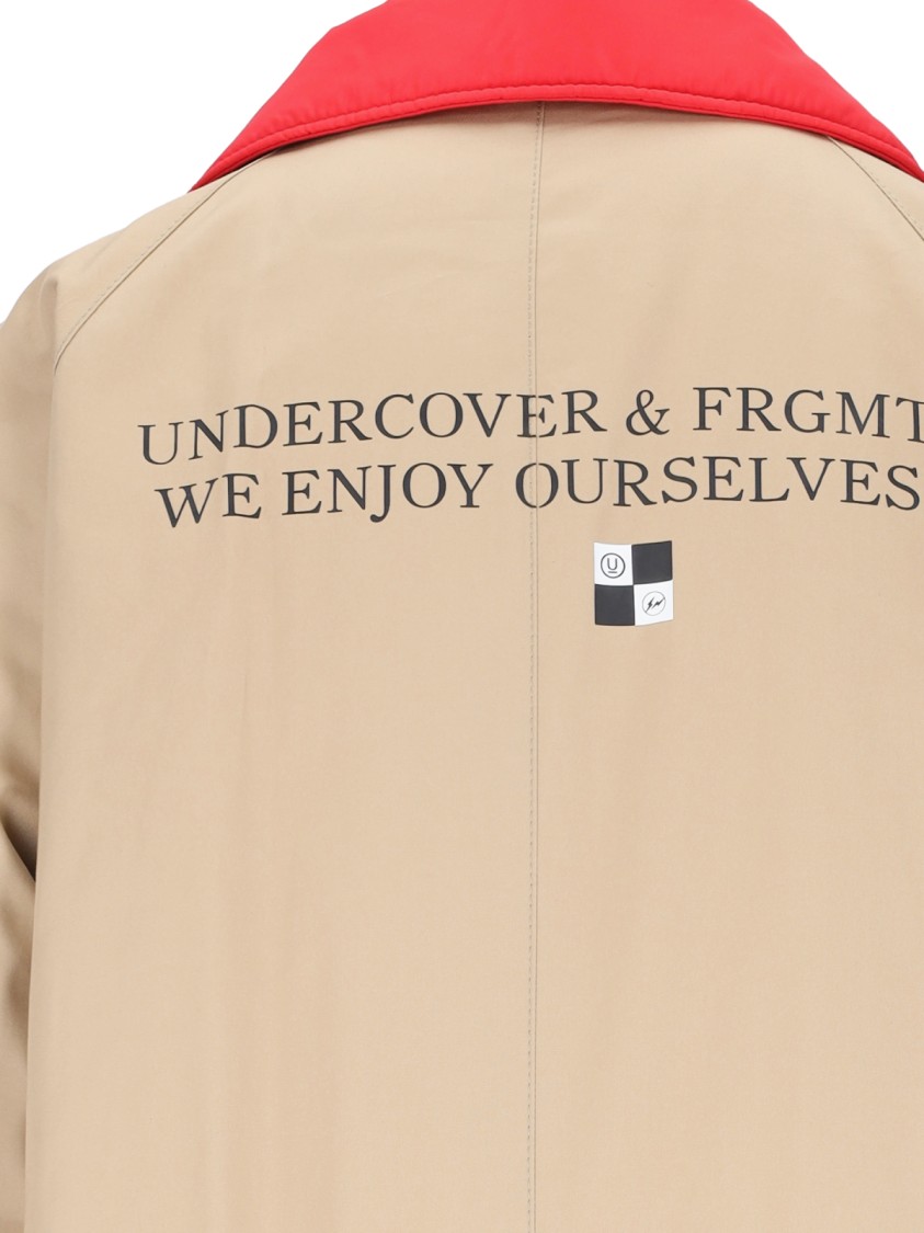Undercover X Fragment Design Cotton Trench Coat In Red