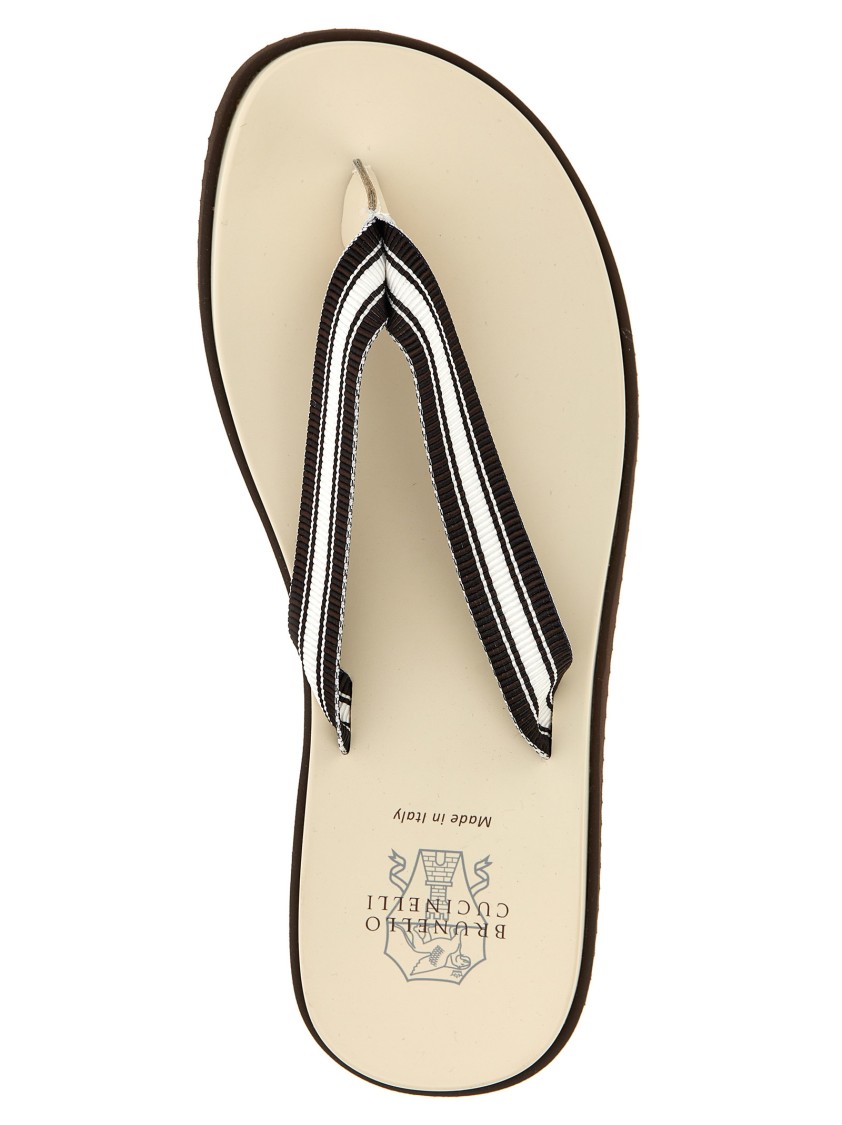 Brunello Cucinelli Leather Pool Slides