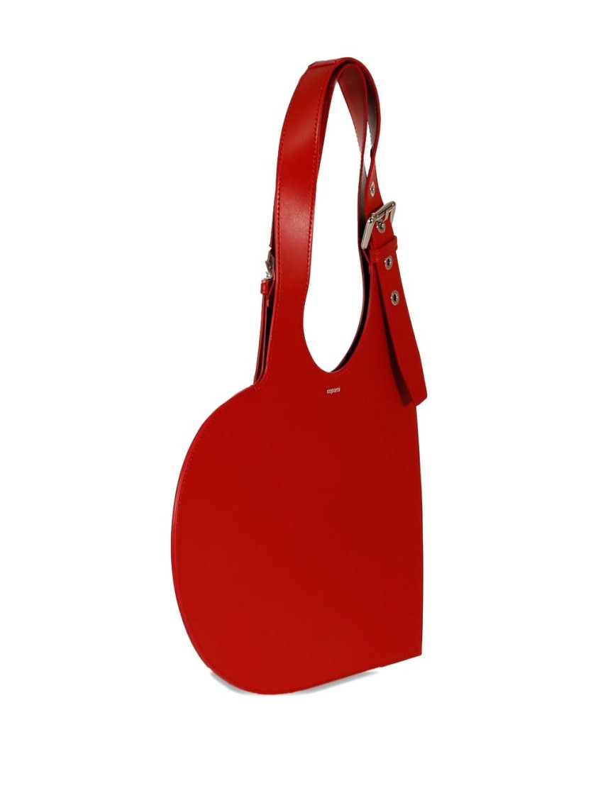 Coperni Heart-shaped Red Bag With Metallic Studs In Red