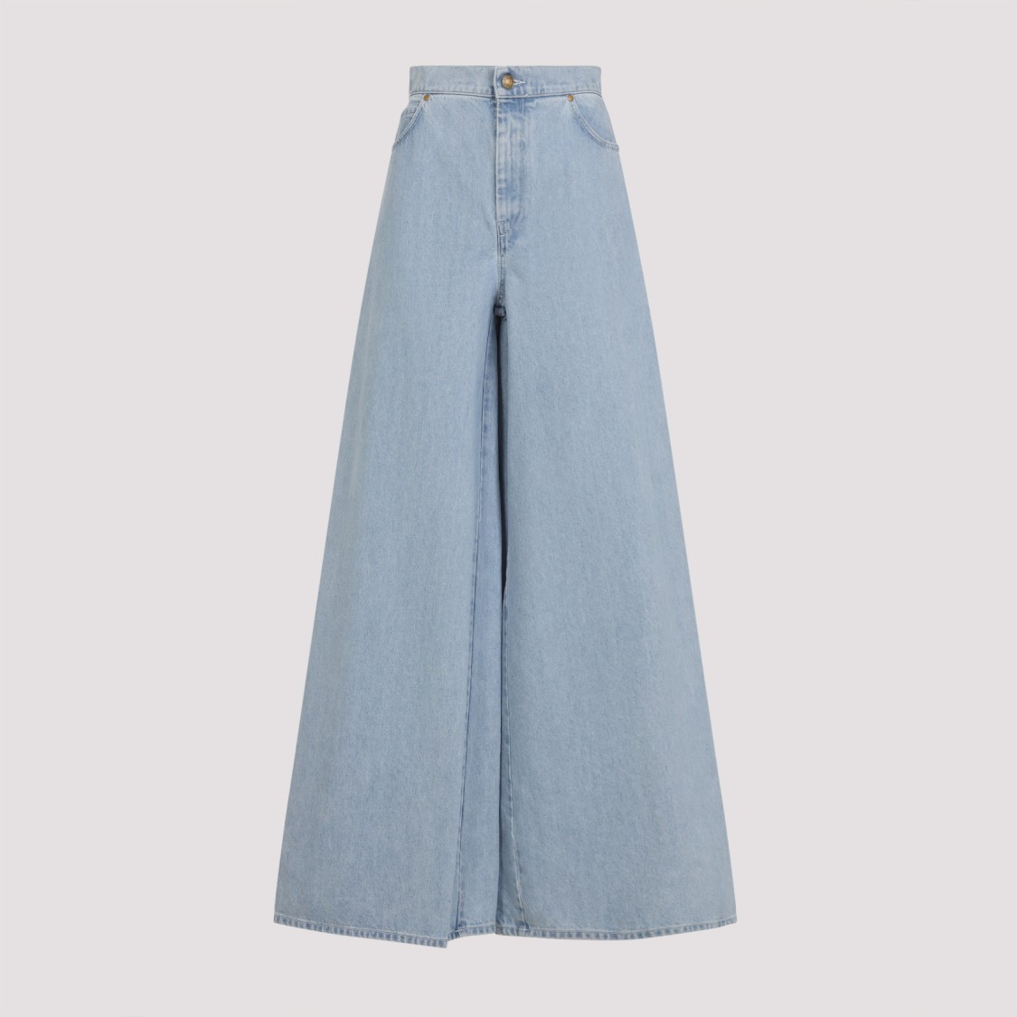 Max Mara Wide-leg High-waist Jeans With Classic Five-pocket Styling In Blue