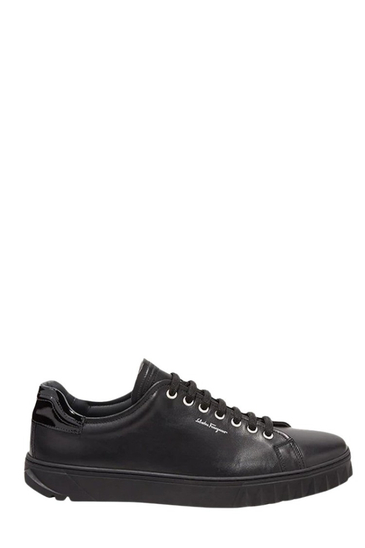 Ferragamo Black Cube Sneakers In Black