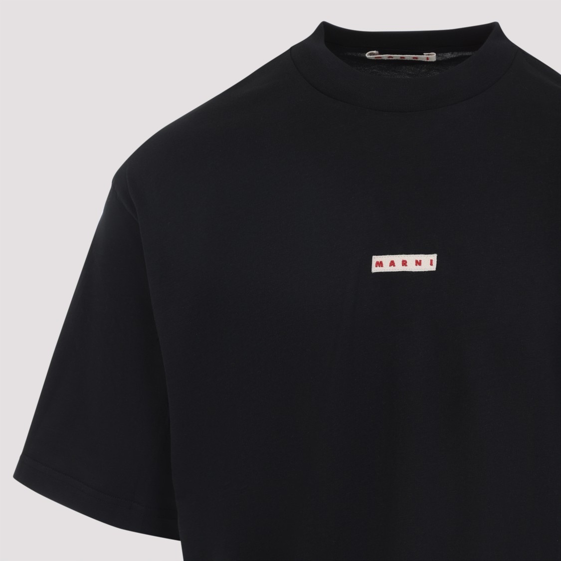 Marni Brand Label T-shirt In Black