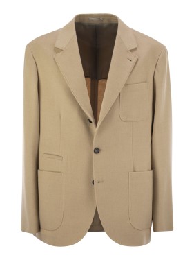 Brunello Cucinelli Shiny Linen Twill Jacket With Necklace Brunello Cucinelli Shiny Linen Twill Jacket With Necklace