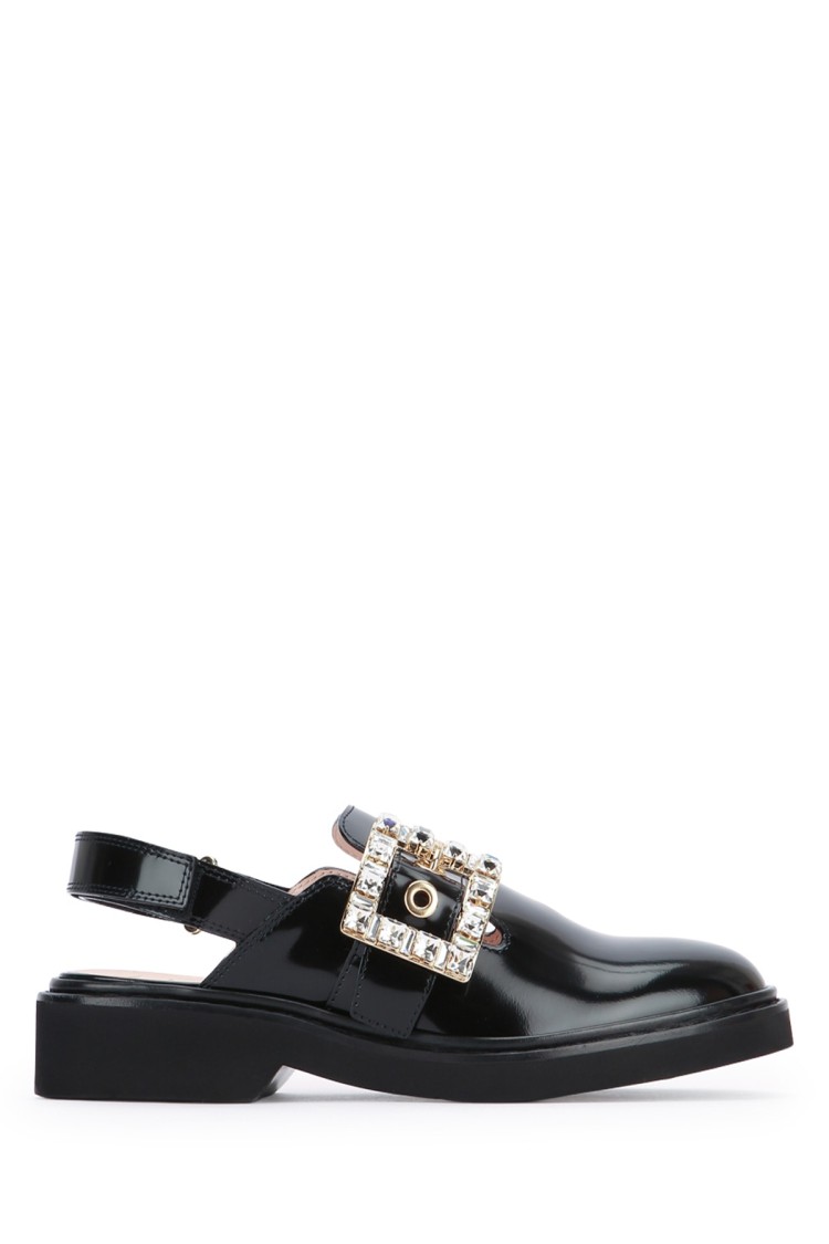 Roger Vivier Viv Rangers Strass Mule In Black