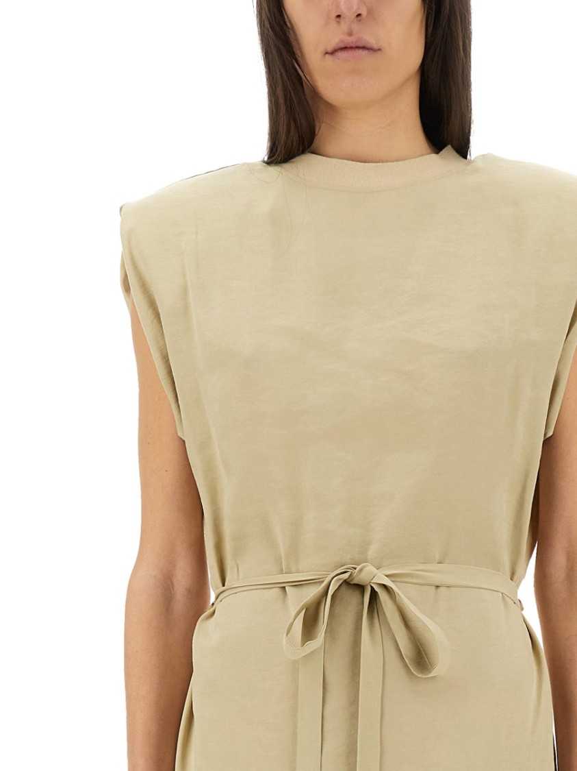 Shop Alysi "peach Touch" Long Dress In Neutrals