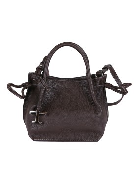 Tod's Structured Pebbled Texture Bag With Silver-Tone