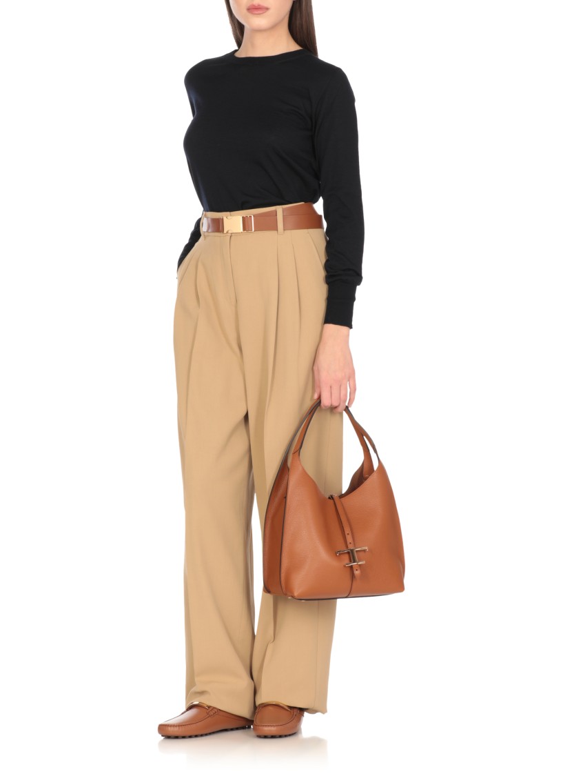 Tod's Brown Leather Shoulder Bag In Brown
