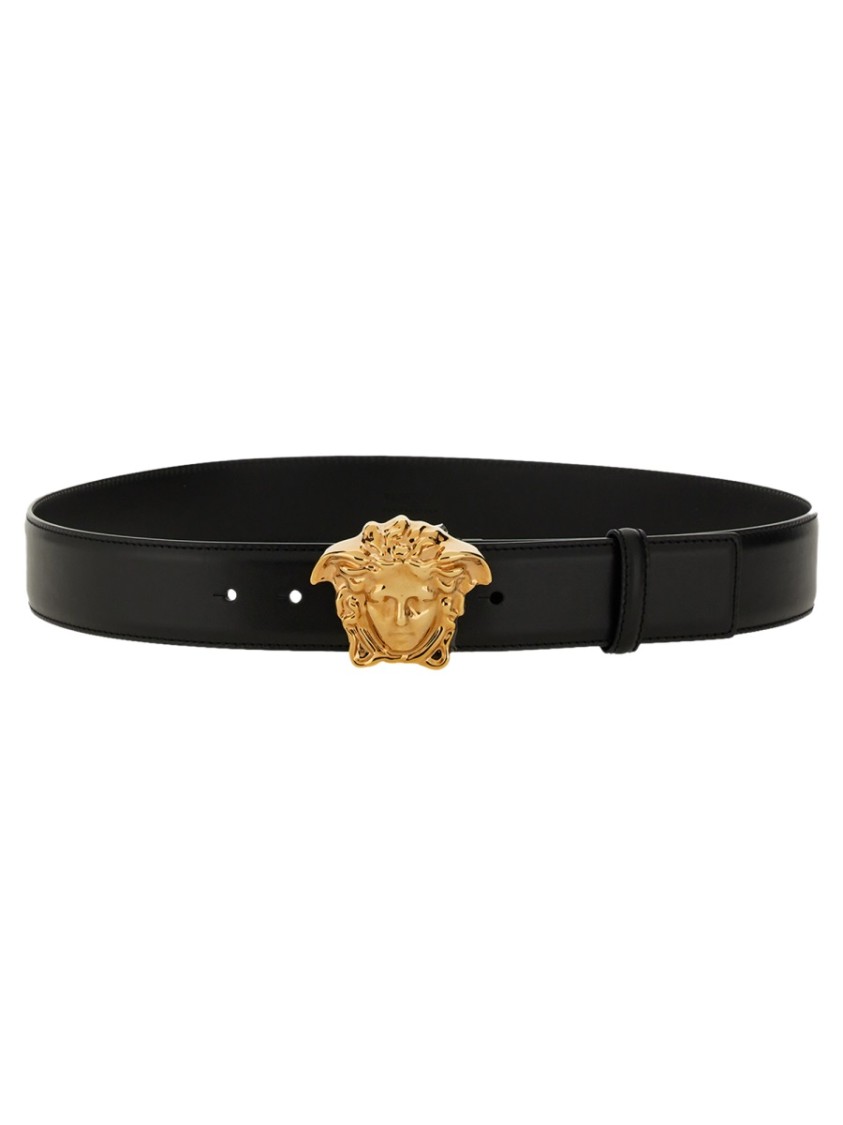 Versace La Medusa Reversible Belt In Black