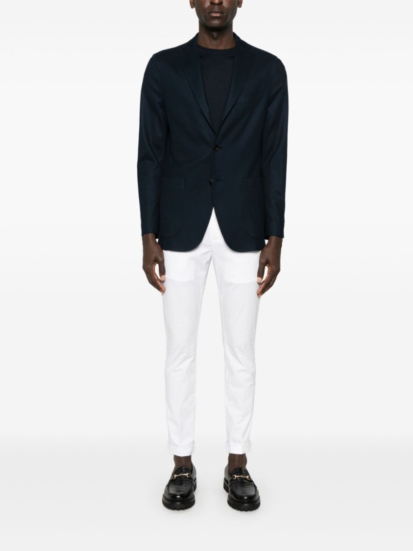 Boglioli Navy Blue Cotton Jacket In Blue