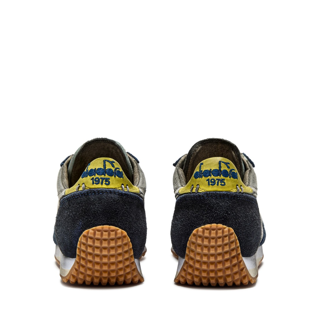 Diadora Blue And Canvas Stonewash Gray Equipe Sneakers In Blue
