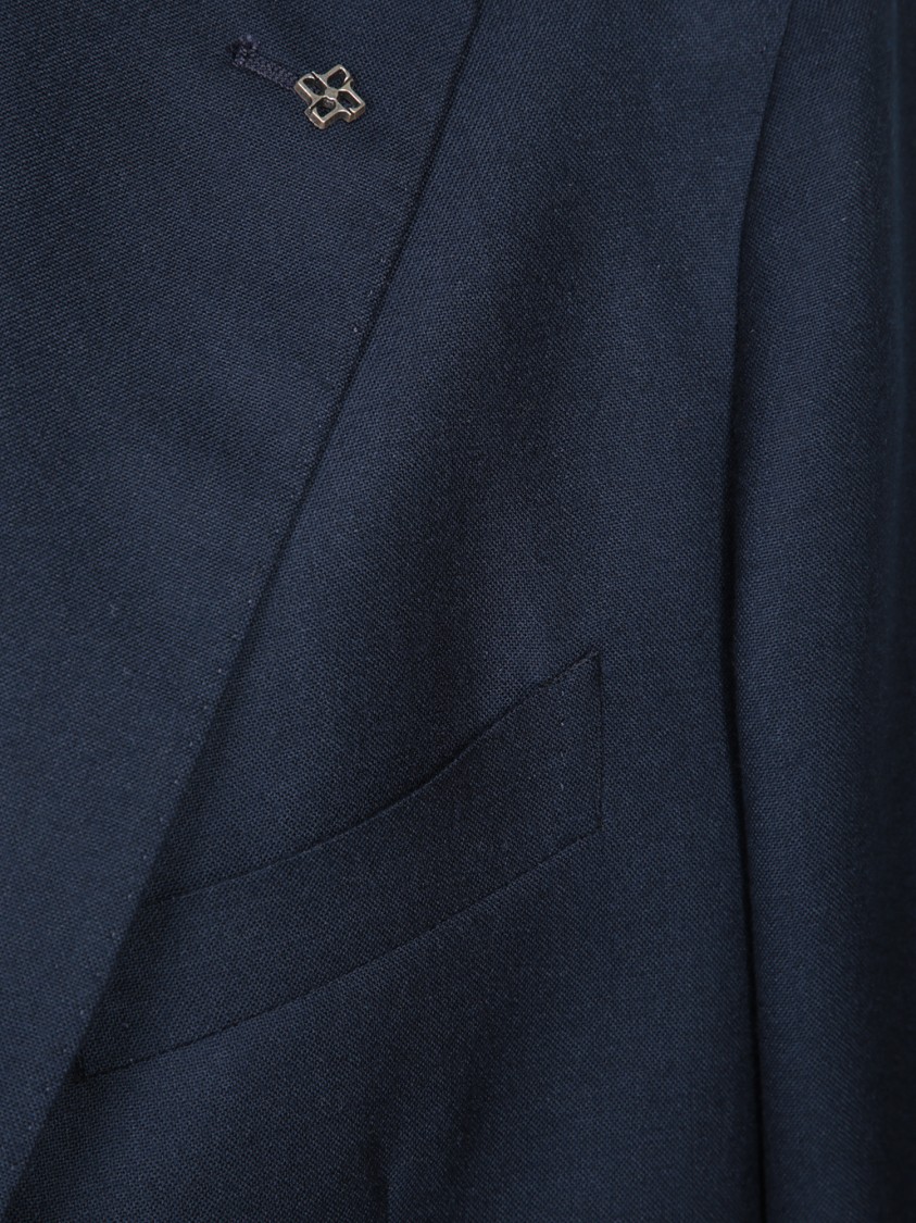 Shop Tagliatore Single-breasted Cashmere Jacket With Buttoned Cuffs