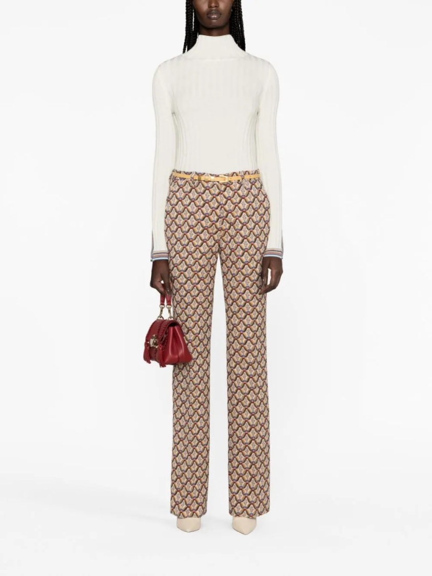 Etro Wool And Cashmere Blend Turtleneck Sweater In White
