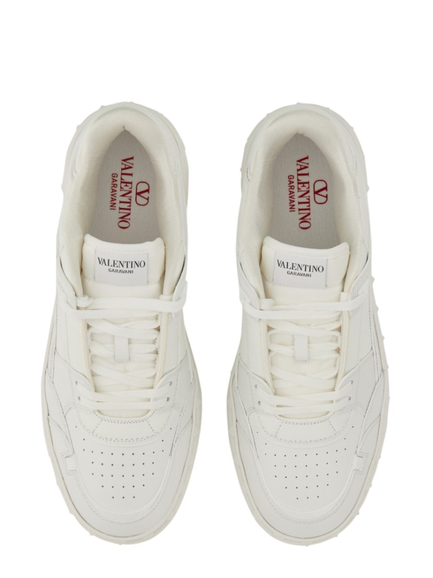 Valentino Leather Freedots Sneakers Studded Detailing