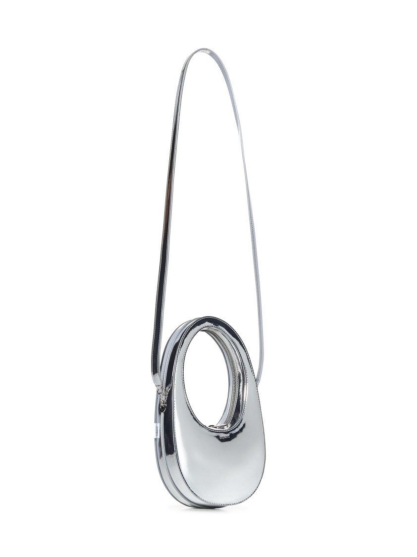 Shop Coperni Mirrored Silver Crossbody Bag