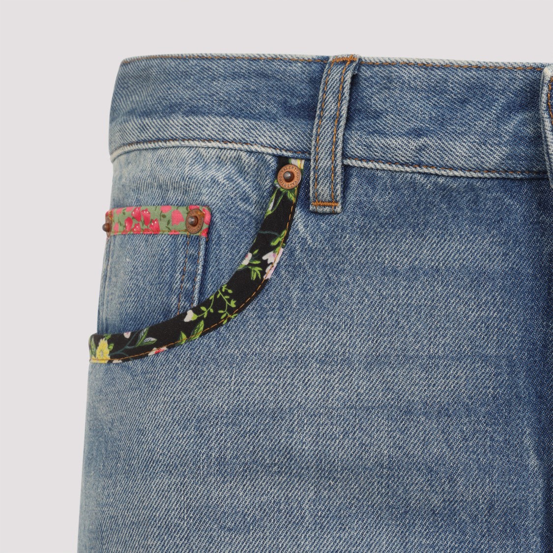 Valentino Straight-fit Denim Pants With Colorful Embellishments