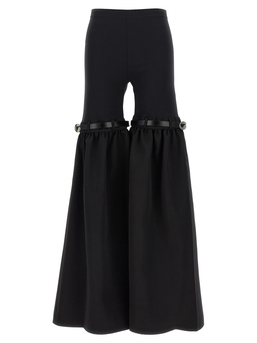 Coperni Flare Black Polyamide Blend Pants In Black