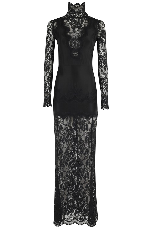 パーティードレス Rabanne Fitted Lace Dress With High Collar Rabanne Fitted Lace Dress With High Collar | THE LIST