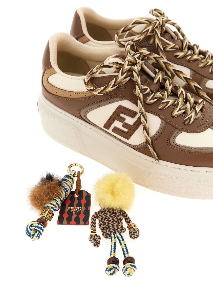 Fendi Sneakers Chunky Sole Contrast Panels In White