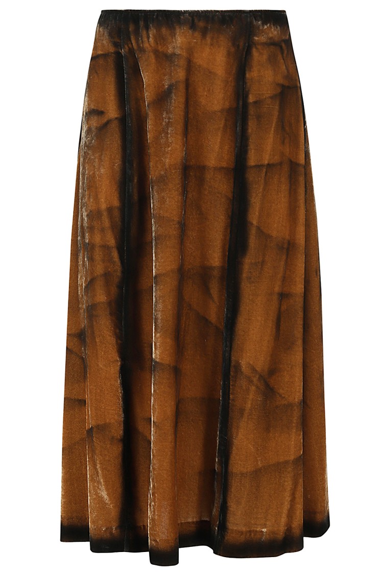Shop Tela Flame Skirt In Brown