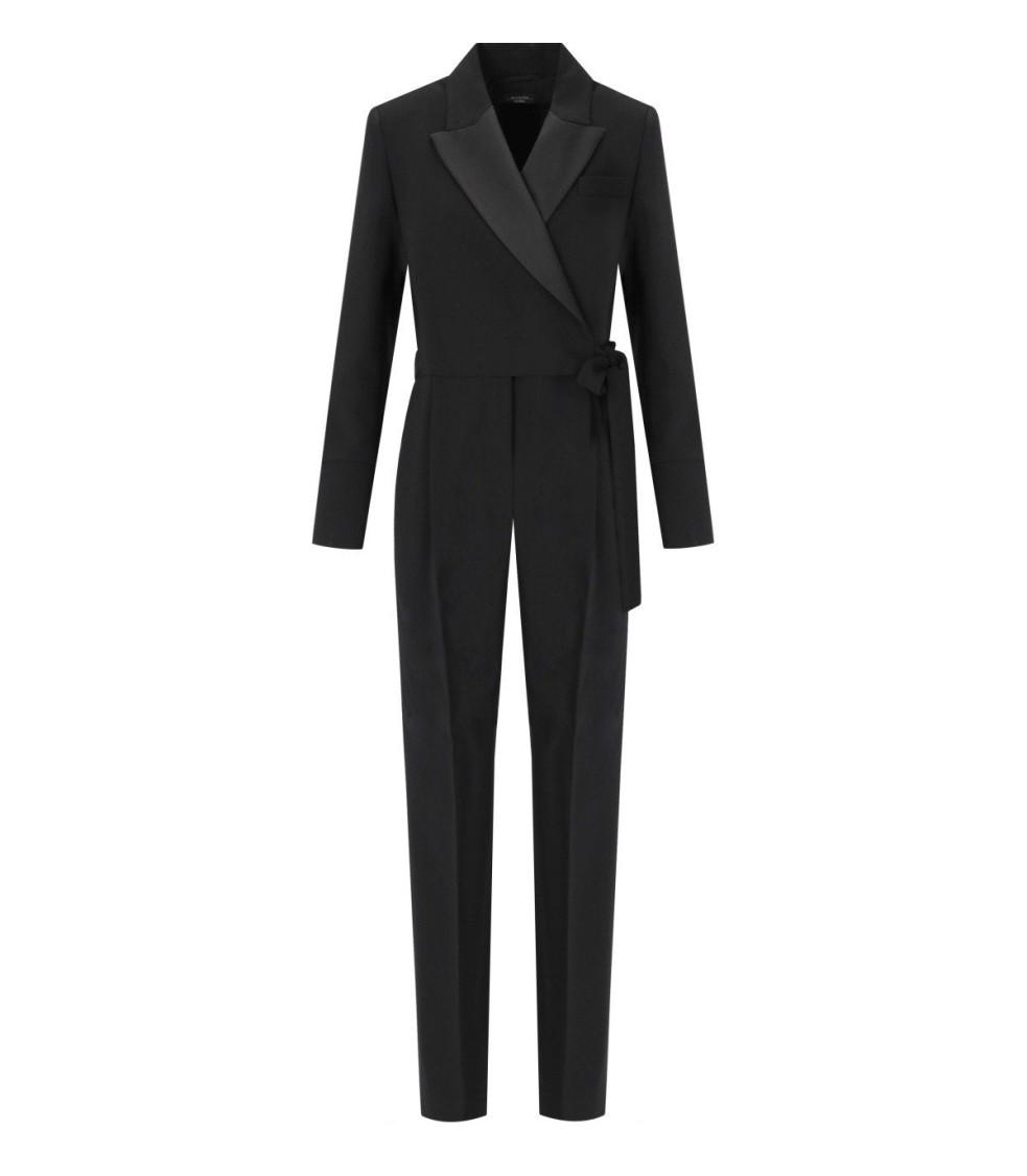 Max Mara Baviera Black Wrap Jumpsuit