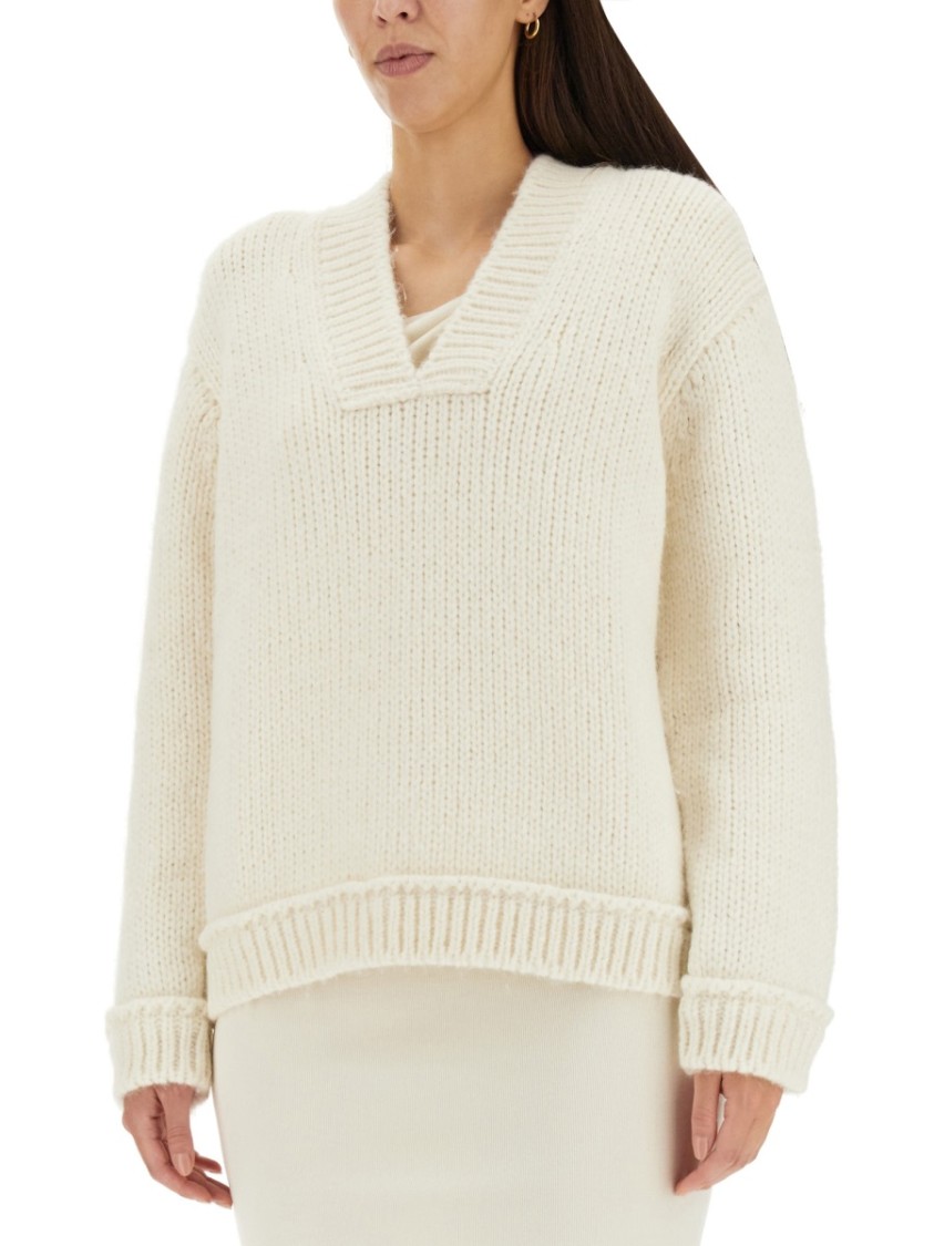Shop Tom Ford D Wool Sweater In Neutrals