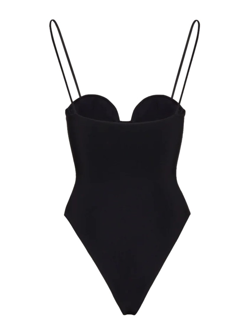 Shop Magda Butrym Bustier Swimsuit In Black