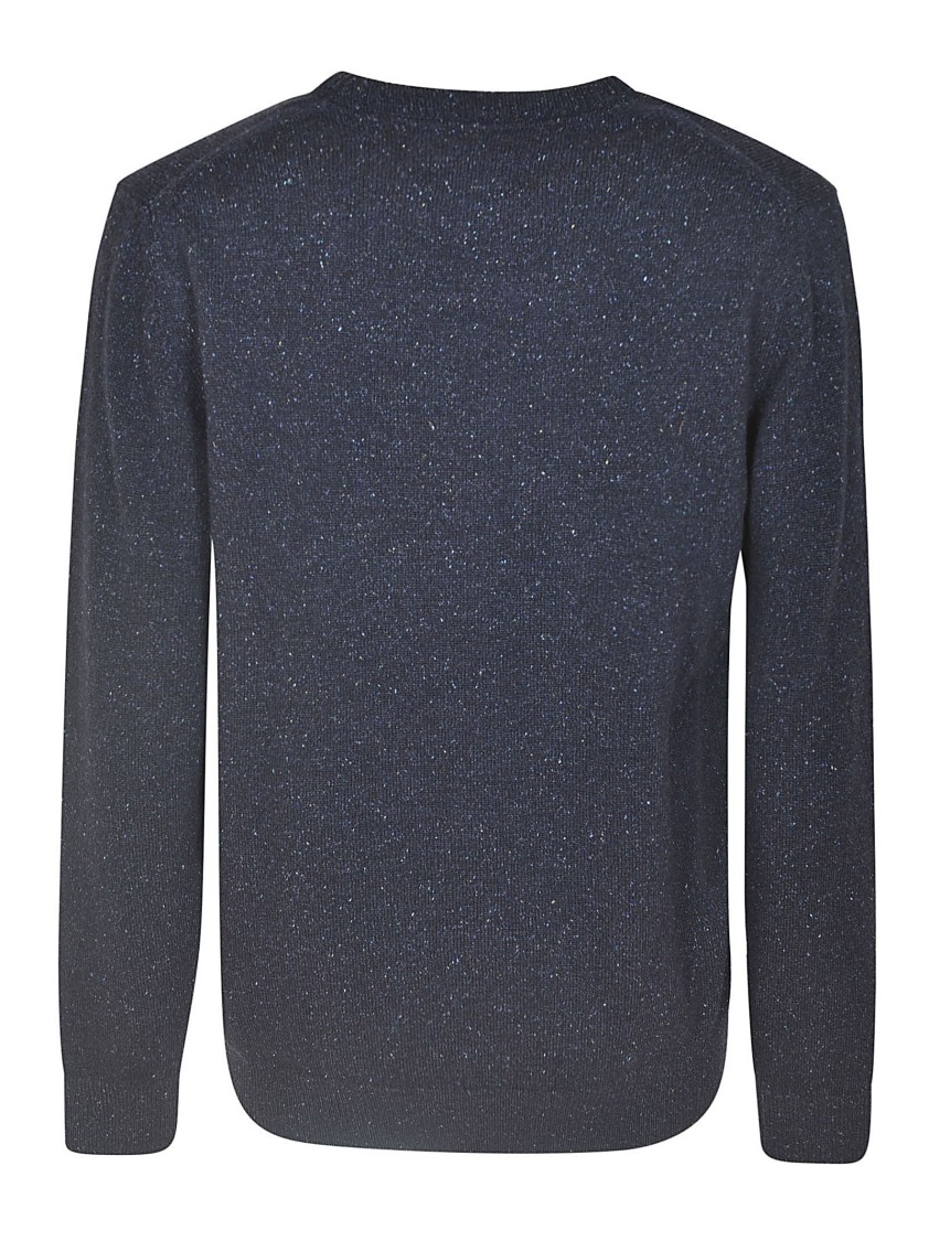 Barbour Textured Knit Crew Neck Sweater With Ribbed Cuffs In Gray