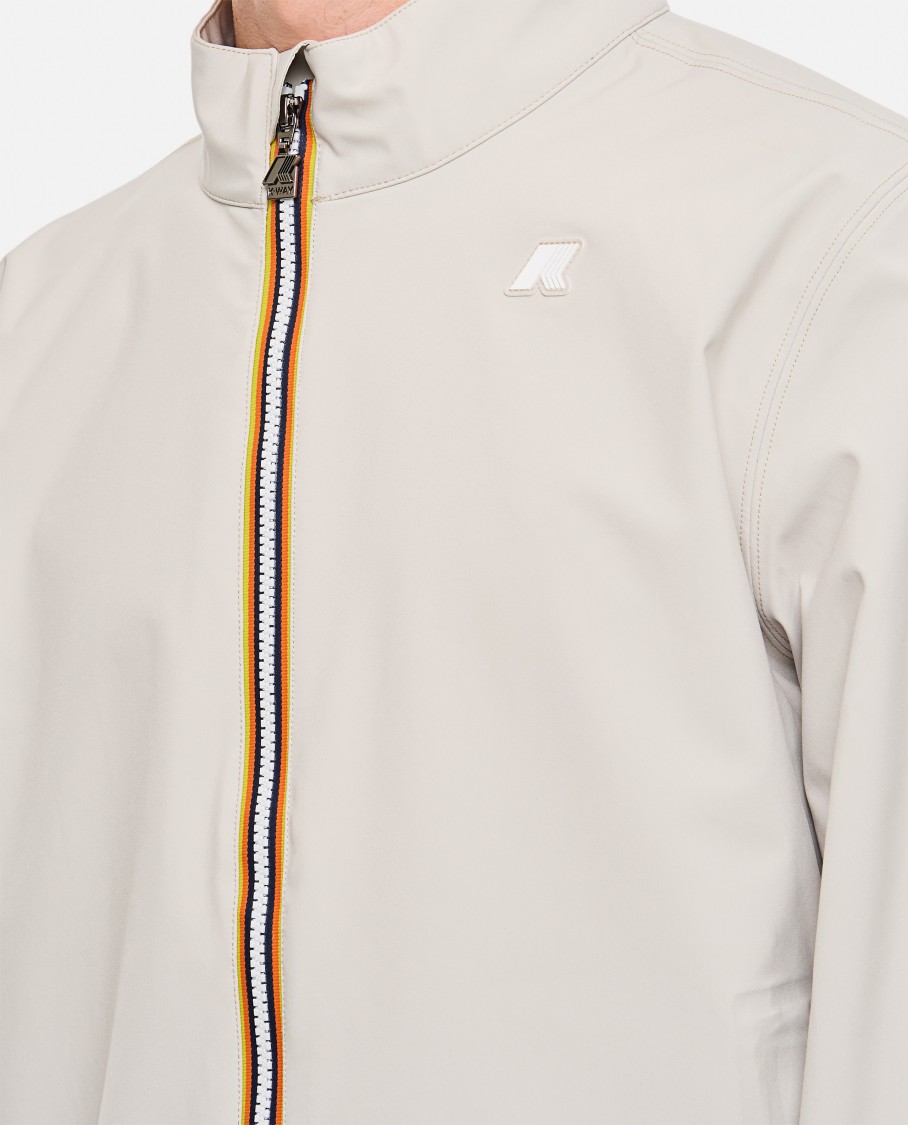 K-way Wind Jacket With Central Zip Closure In Neutrals