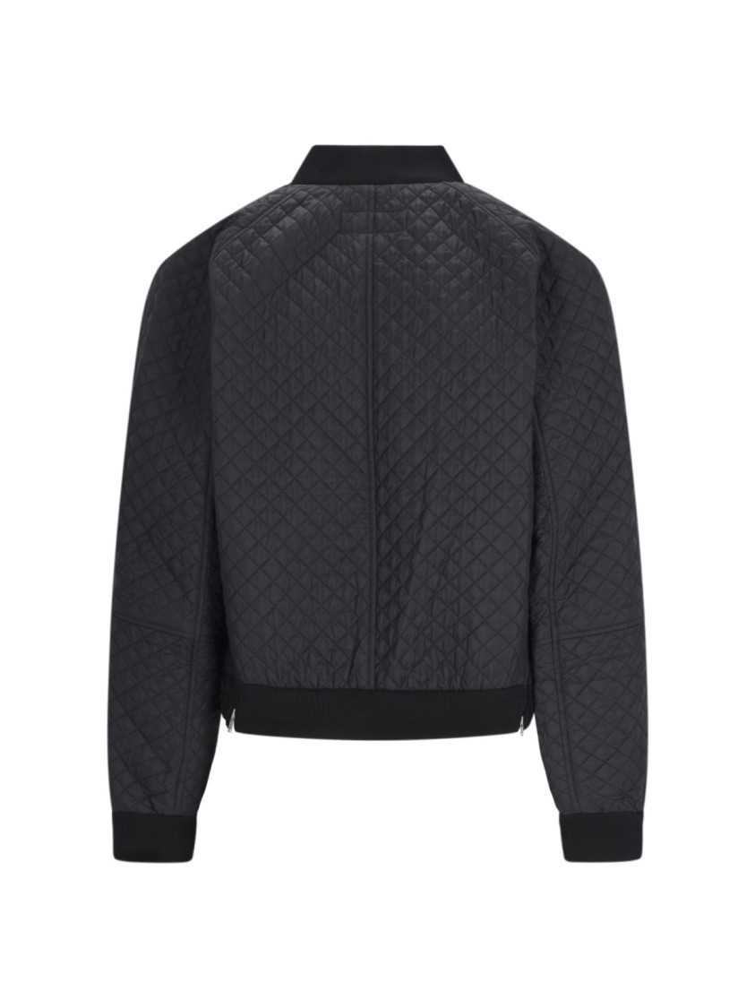Random Identities Quilted Jacket With Ribbed Cuffs And Hem