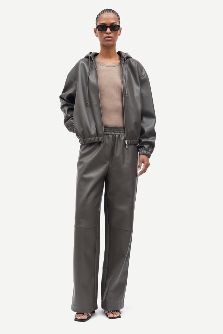 Samsoe & Samsoe Samsoe Samsoe Loose-fit Hoodie With Recycled Leather