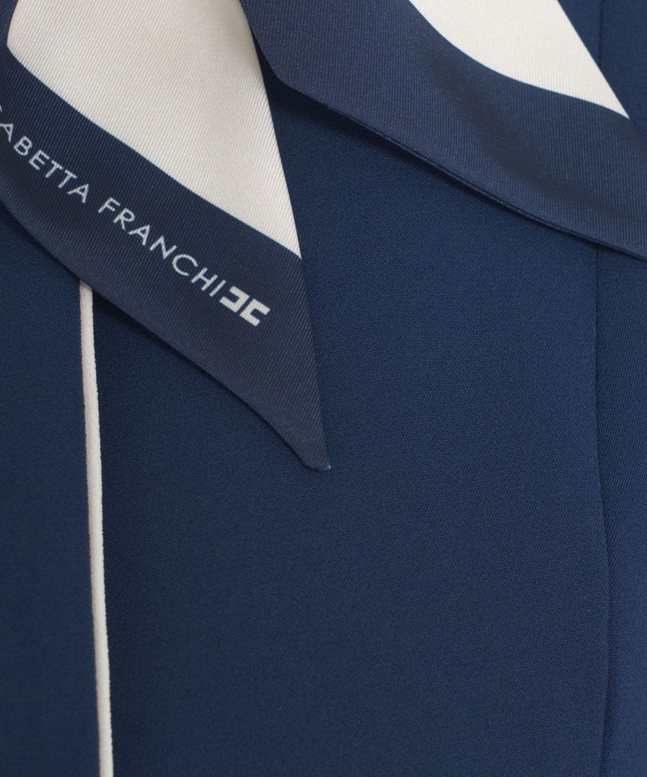 ELISABETTA FRANCHI ELISABETTA FRANCHI CRÊPE BLAZER WITH FOULARD