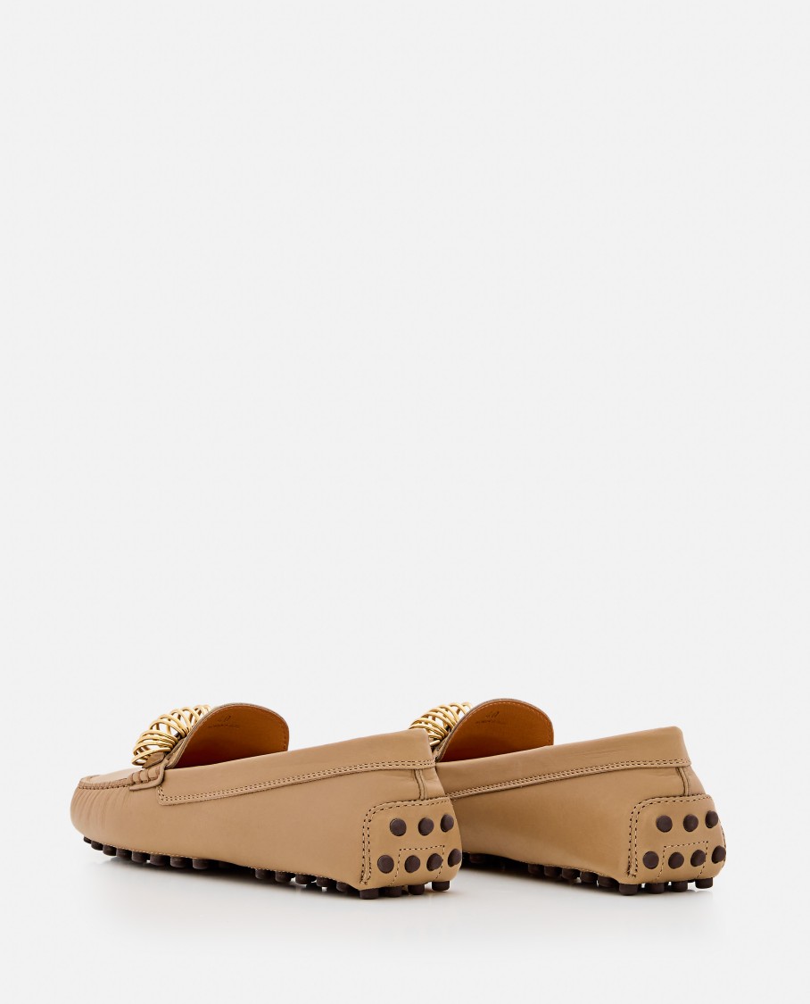 Shop Tod's Loafer With Ring Band In Brown