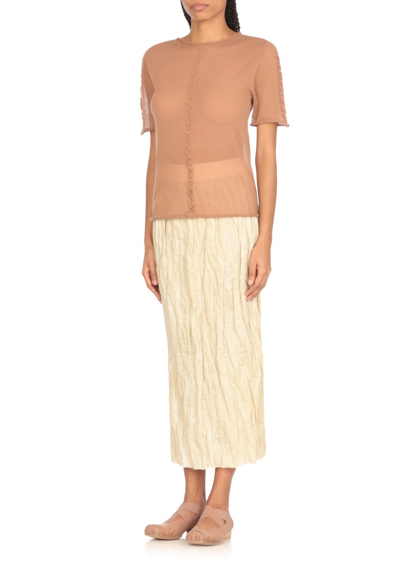 Uma Wang Semi-sheer T-shirt In Neutrals