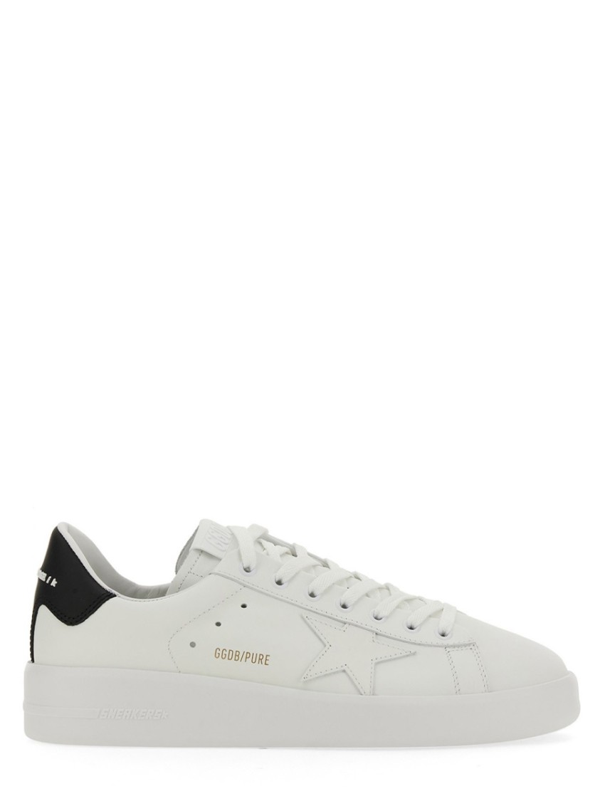 Golden Goose Mens Silver Com Pure Star Bio Logo-print Faux-leather Low-top Trainers In White