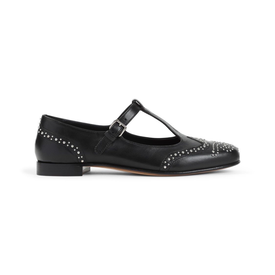 Church's Opal Studded Leather Mary Jane Brogues In Black